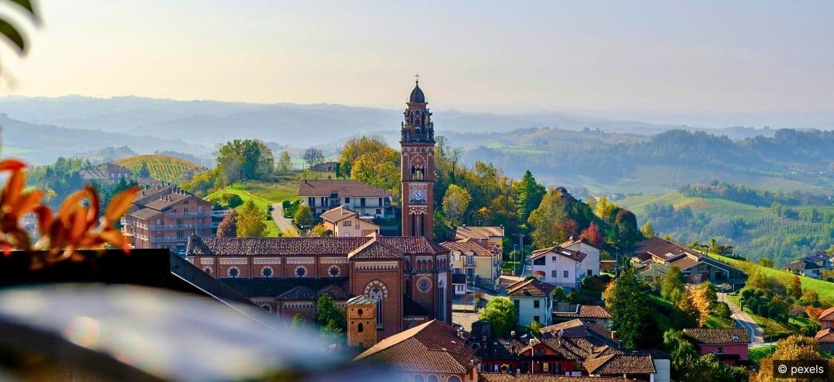 the commune of barolo in piedmont italy