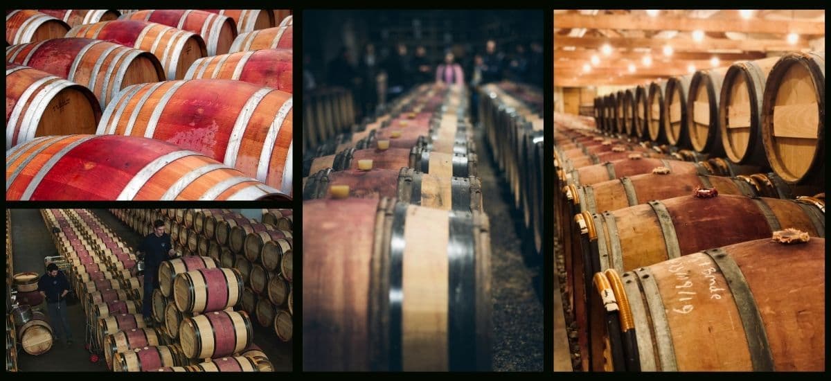oak aging in the cellar